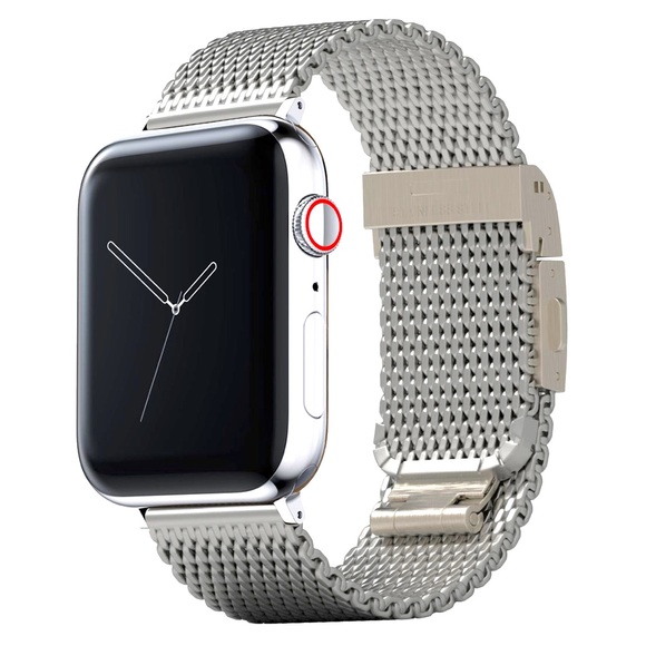 🆕 Barton Watch Bands 316L Stainless Steel Mesh Milanese Snap Apple Watch Band - Picture 3 of 5